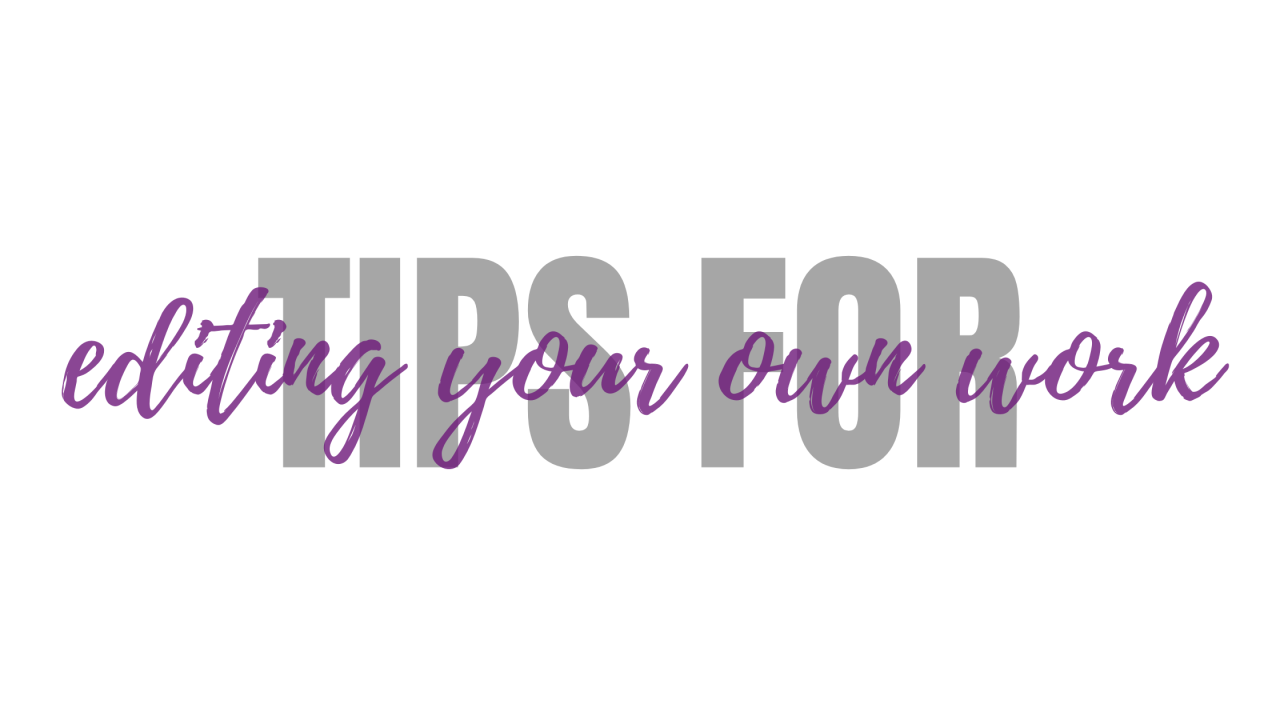 Using A Professional Editor - andrea montgomery