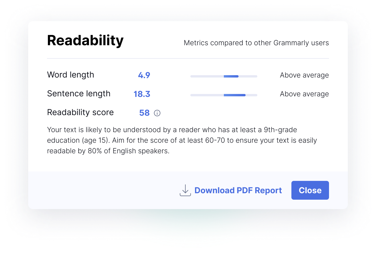 Readability Guide for Writing